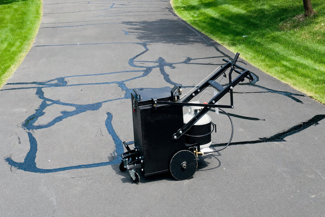 Asphalt crack sealing